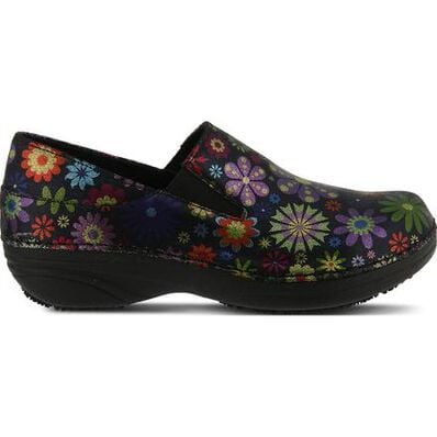 Spring Step Manila Flower Power Women's Slip-Resistant Leather Slip-On Shoe, , large Spring Step Manila Flower Power Women's Slip-Resistant Leather Slip-On Shoe, , large