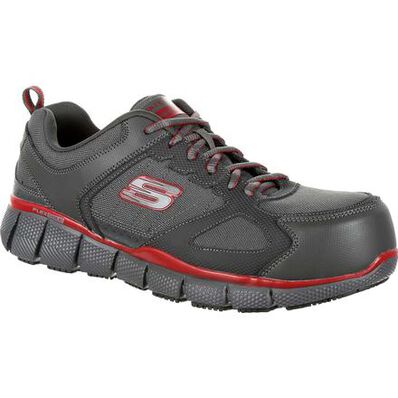 mínimo semanal salto SKECHERS Telfin Composite Toe Puncture-Reisistant Slip-Resistant Work  Athletic Shoe, 77132CCRD