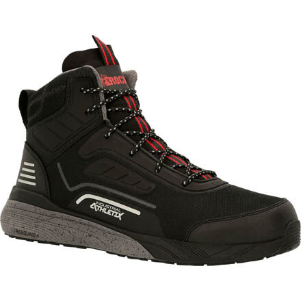 Rocky Industrial Athletix Women s 6 inch Nano Toe Electrical Hazard Black Athletic Work Boot