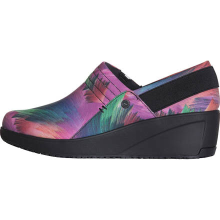 Buy the Infinity by Cherokee Glide Women s Slip Resistant Multi Color Slip On Work Shoes GLIDEMPB