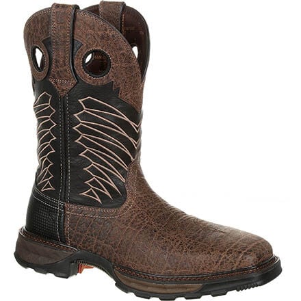 Waterproof steel toe cowboy boots top