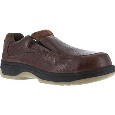 Florsheim Work Lucky Men's Composite Toe Static-Dissipative Slip-On Leather Work Shoes, , large