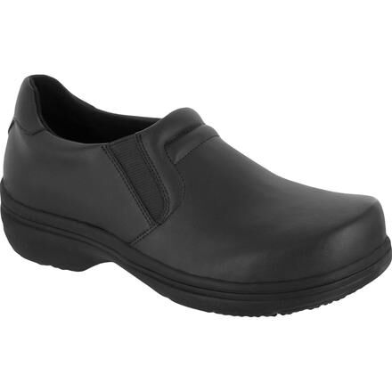 Black leather on sale slip resistant shoes