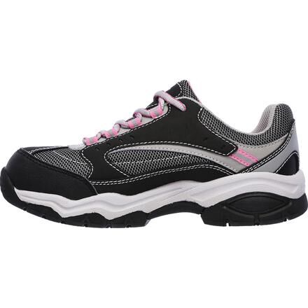 SKECHERS Work Biscoe Women s Steel Toe Electrical Hazard Slip Resistant Athletic Shoe 76601BKGY