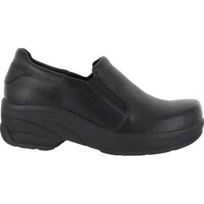 Easy WORKS by Easy Street Appreciate Women's Slip-Resistant Leather Slip-on Work Shoe, , large