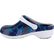 Easy WORKS by Easy Street Time Blue Flowers Women's Slip-Resistant Slip-on Clog, , large