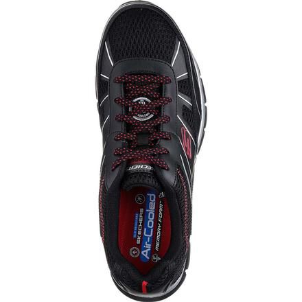 SKECHERS Synergy Fosston Alloy Toe Work Athletic Shoe 77122BKRD