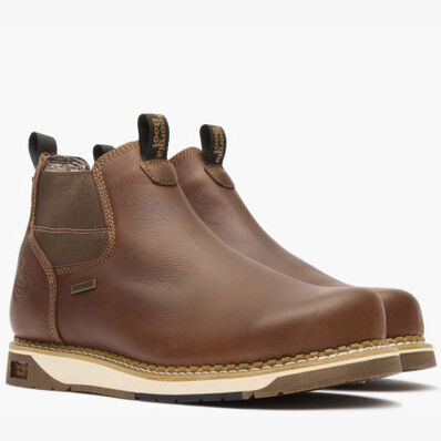 Georgia Boot AMP LT Wedge Steel Toe Waterproof Chelsea Work Boot, , large