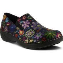 Spring Step Manila Flower Power Women's Slip-Resistant Leather Slip-On Shoe