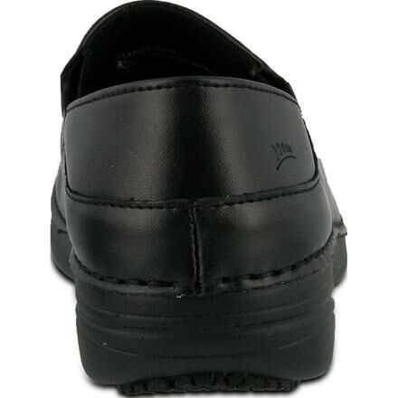 Spring Step Manila Women s Slip Resistant Black Leather Slip On Shoe MANILABLK