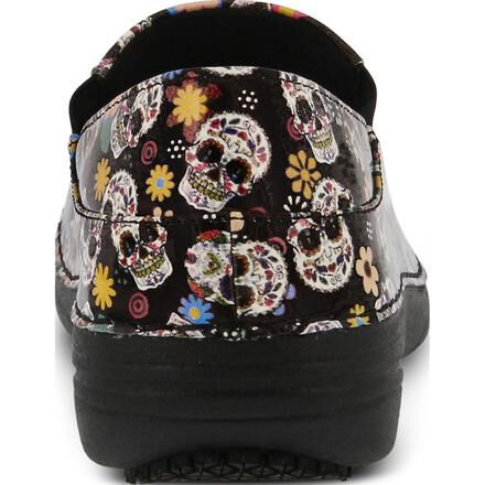 sugar skull slip on shoes