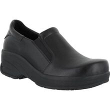 Easy WORKS by Easy Street Appreciate Women's Slip-Resistant Leather Slip-on Work Shoe