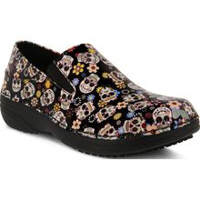 Spring Step Ferrara Small Sugar Skull Women's Slip-Resistant Slip-On Work Shoe