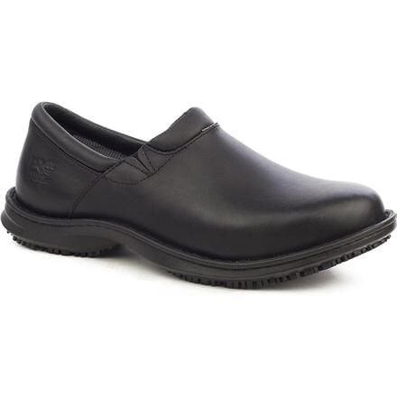 Timberland PRO Men s Slip Resistant Black Leather Slip On Shoes
