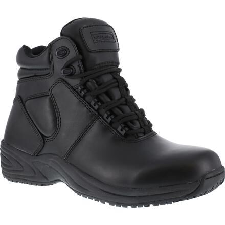 black slip resistant work boots