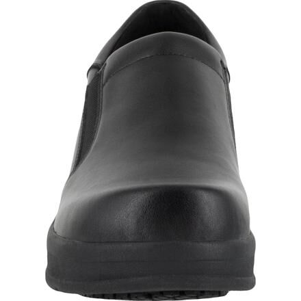 Easy WORKS by Easy Street Appreciate Women s Slip Resistant Leather Slip on Work Shoe E200131