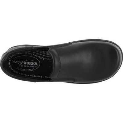 Easy WORKS by Easy Street Appreciate Women's Slip-Resistant Leather Slip-on Work Shoe, , large