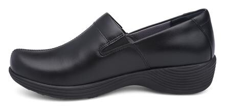 Dansko Coral Women s Black Slip Resistant Leather Work Slip on Clogs W0060202