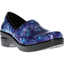 Easy WORKS by Easy Street Laurie Women's Purple Peacock Slip-Resisting Slip-on Work Shoe