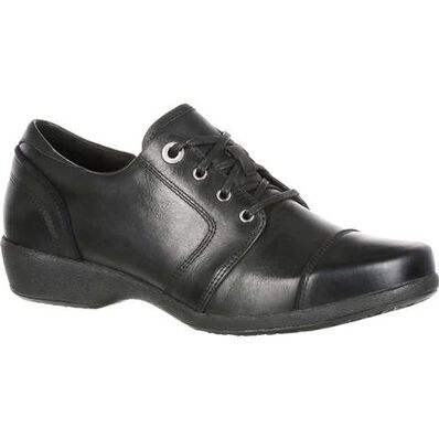 4EurSole Rococo Women's Black Low Wedge Lacer Shoe, , large