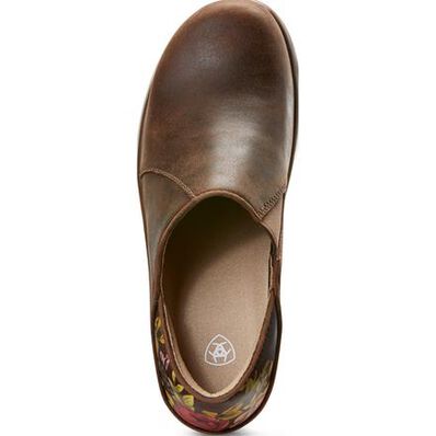 Ariat Expert Hera Women's Electrical Hazard Slip-Resistant Brown Leather Work Clog, , large