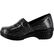 Easy WORKS by Easy Street Lyndee Black Raindrops Women's Slip-Resistant Patent Slip-On Work Shoe, , large
