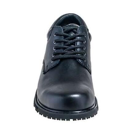 Women s Slip Resistant Oxford Black work shoe by Grabbers G112