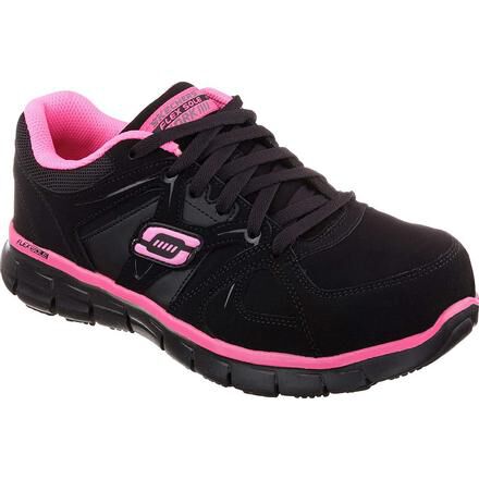 SKECHERS Synergy Sandlot Women s Alloy Toe Work Athletic Shoe 76553BKPK