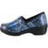 Easy WORKS by Easy Street Lyndee Blue Pop Women's Slip-Resistant Patent Slip-On Work Shoe, , large