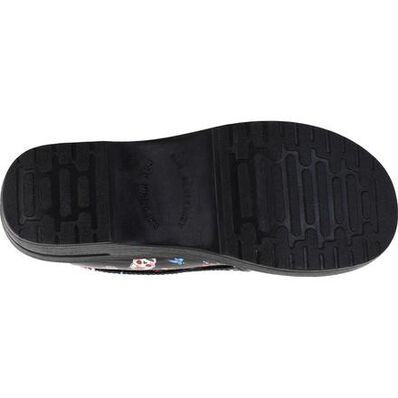 Easy WORKS by Easy Street Leeza Festive Skulls Women's Slip-Resistant Patent Slip-On Shoe, , large