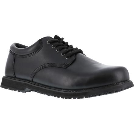Slip-Resistant Oxford Black work shoe 