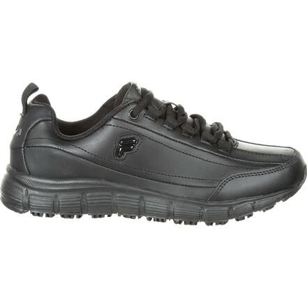 Solid black slip resistant shoes store