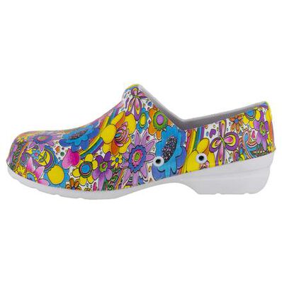 Easy WORKS by Easy Street Kris Bright Multi Floral Women's Slip-Resistant Slip-on Shoe, , large