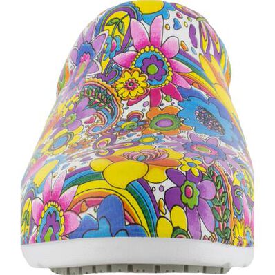 Easy WORKS by Easy Street Kris Bright Multi Floral Women's Slip-Resistant Slip-on Shoe, , large
